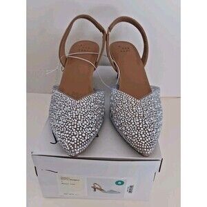 Embellished Slingback NIB Women's Isabel Clear Rhinestone Size 8 A New Day Party